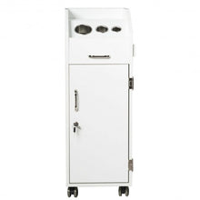 Load image into Gallery viewer, Black Salon Trolley Cart with 4 Storage Trays-White
