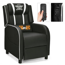 Load image into Gallery viewer, Massage Racing Gaming Single Recliner Chair-White
