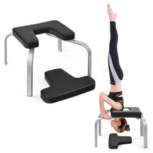 Load image into Gallery viewer, Yoga Iron Headstand Bench w/ PVC Pads for Family Gym-Black
