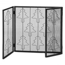 Load image into Gallery viewer, 3 Panel Folding Steel Fireplace Screen
