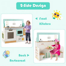 Load image into Gallery viewer, 2 in 1 Kids Wooden Pretend Cooking Playset Toy
