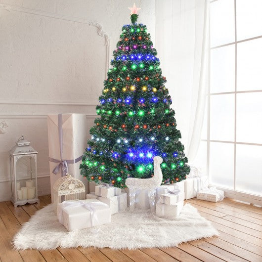5' / 6' / 7' Multicolor LED Fiber Optic Artificial Christmas Tree-7'