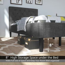Load image into Gallery viewer, Upholstered Bed Base with Button Stitched Headboard
