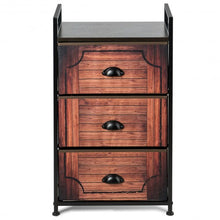 Load image into Gallery viewer, 3 Drawer Fabric Dresser Storage Tower Nightstand
