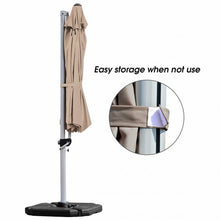 Load image into Gallery viewer, 11&#39; Patio Offset Cantilever Umbrella 360° Rotation Aluminum Tilt-Tan

