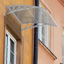 Load image into Gallery viewer, 40&quot; x 40&quot; Outdoor Polycarbonate Front Door Window Awning Canopy-Gray

