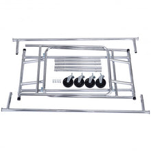 Load image into Gallery viewer, Double Commercial Collapsible Clothing Rolling Garment Rack
