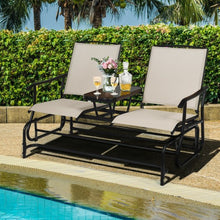 Load image into Gallery viewer, 2-Person Outdoor Patio Double Rocking Loveseat
