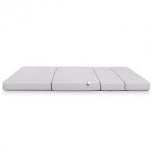 Load image into Gallery viewer, 4&quot; Tri-Fold Sofa Bed Foam Mattress with Handles-Twin size
