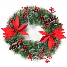 Load image into Gallery viewer, 24&quot; Pre-lit Artificial Christmas Wreath Battery Operated
