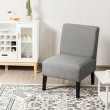 Load image into Gallery viewer, Armless Accent Chair  with Rubber Wood Legs -Gray
