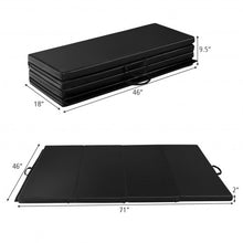 Load image into Gallery viewer, Gymnastics PU Mat  Thick Folding Panel Gym Fitness Exercise-Black
