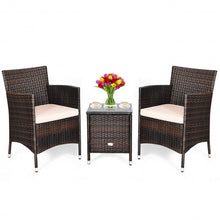 Load image into Gallery viewer, 3 pcs Outdoor Rattan Wicker Furniture Set-Beige
