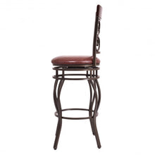 Load image into Gallery viewer, 360 Degree Swivel Bar Stools Set of 2 with Leather Padded Seat

