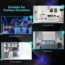 Load image into Gallery viewer, 63 inch Height Adjustable Gaming Desk with Mouse Pad and USB Gaming Handle Rack
