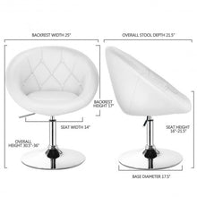 Load image into Gallery viewer, 1Pc Adjustable Modern Swivel Round Tufted-White
