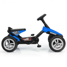 Load image into Gallery viewer, 4 Wheel Pedal Powered Ride on Racer Car for Kids-Blue
