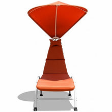 Load image into Gallery viewer, Patio Hanging Swing Hammock Chaise Lounger Chair with Canopy-Orange
