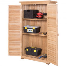 Load image into Gallery viewer, 63&quot; Tall Wooden Garden Storage Shed in Shutter Design
