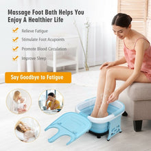 Load image into Gallery viewer, Foldable Foot Spa Bath Motorized Massager with Bubble Red Light Timer Heat-Blue
