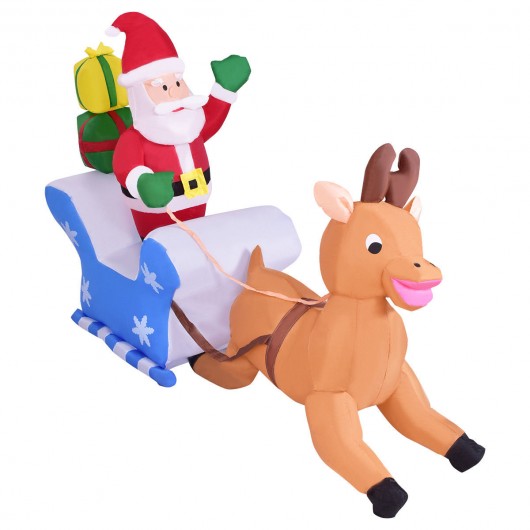 6' Indoor / Outdoor Inflatable Christmas Santa Claus Elk