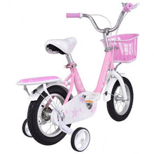 Load image into Gallery viewer, 16&quot; Kids Bike Bicycle with Training Wheels and Basket -Pink
