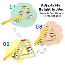 Load image into Gallery viewer, Foldable Wooden Climbing Triangle Indoor Home Climber Ladder

