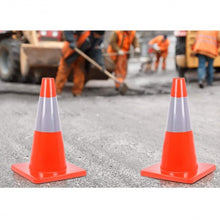 Load image into Gallery viewer, 5 pcs 18&quot; Slim Fluorescent Safety Parking Traffic Cones
