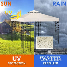 Load image into Gallery viewer, 10&#39; x 10&#39; 2-Tier 3 Colors Patio Canopy Top Replacement Cover-Beige
