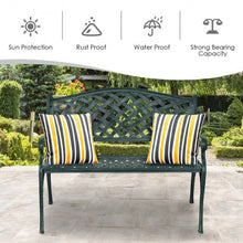 Load image into Gallery viewer, 40&quot; Outdoor Aluminum Antique Garden Patio Bench
