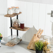 Load image into Gallery viewer, Wall Corner Shelves 3-Tier Rustic Wood Floating Storage Shelves
