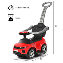 Load image into Gallery viewer, Honey Joy 3 in 1 Ride on Push Car Toddler Stroller Sliding Car with Music-Red
