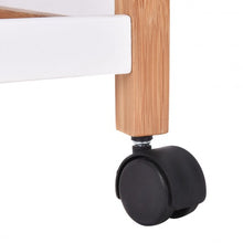 Load image into Gallery viewer, White Rolling Kitchen Island Trolley Cart
