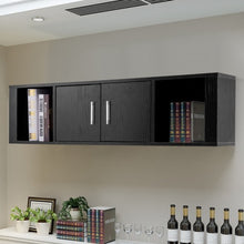 Load image into Gallery viewer, Wall Mounted Floating 2 Door Desk Hutch Storage Shelves
