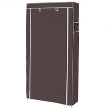 Load image into Gallery viewer, 10 Tier 27 Pair Space Saving Shoe Tower Rack with Fabric Cover-Brown
