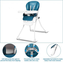 Load image into Gallery viewer, Space Saving Fold Baby High Chair-Navy
