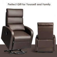 Load image into Gallery viewer, Electric Power Lift  Leather Recliner Chair-Coffee
