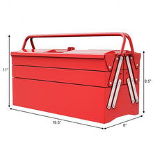 Load image into Gallery viewer, 20&quot; Portable 5 Trays Mechanic Garage Steel Cantilever Tool Box
