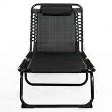 Load image into Gallery viewer, Foldable Camping Patio Chaise Lounge Chair-Black
