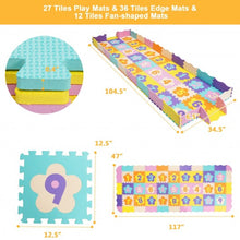 Load image into Gallery viewer, 75 Pieces Baby Foam Interlocking Play Mat with Fence with Detachable Numbers
