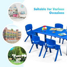 Load image into Gallery viewer, 6-pack Kids Plastic Stackable Classroom Chairs-Blue
