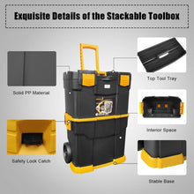 Load image into Gallery viewer, Rolling Toolbox Stackable Cabinet Storage Chest Organizer with Handle
