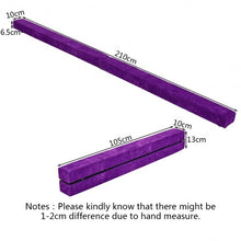 Load image into Gallery viewer, 7&#39; Sectional Gymnastics Floor Balance Beam-Purple
