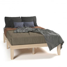 Load image into Gallery viewer, 14&quot; Full Size Wood Platform Bed Frame with Wood Slat Support-Natural
