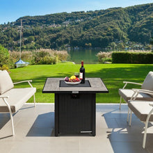 Load image into Gallery viewer, 30� Square Propane Gas Fire Pit Table Ceramic Tabletop

