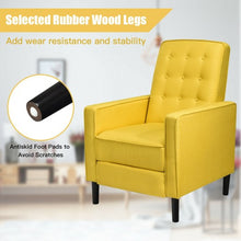 Load image into Gallery viewer, Mid-Century Push Back Recliner Chair -Yellow
