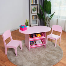 Load image into Gallery viewer, Kids Table and 2 Chairs Set with Storage Boxes
