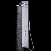Load image into Gallery viewer, WATERJOY 55&quot; Brushed Stainless Steel Shower Panel w/ Hand Shower
