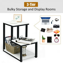 Load image into Gallery viewer, 3-Tier Sofa Side Table Night Stand-White
