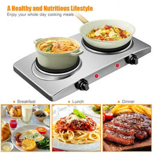 Load image into Gallery viewer, 1800W Double Hot Plate Electric Countertop Burner
